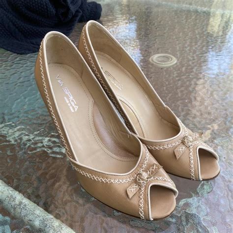 Nude Heels Nude Open Toed Stiletto Via Spiga Heels Depop