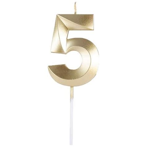 Buy Cherishx Numerical 5 Birthday Candle For Cake Decorations