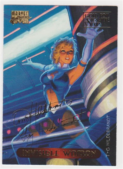 1994 Marvel Masterpieces Gold Foil Signature Series 55 Invisible Woman