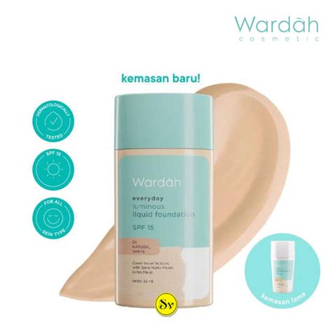 Wardah Everyday Luminous Liquid Foundation Alas Bedak Wardah Lazada