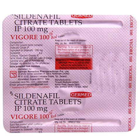 Vigore Red Tablet S Price Uses Side Effects Composition