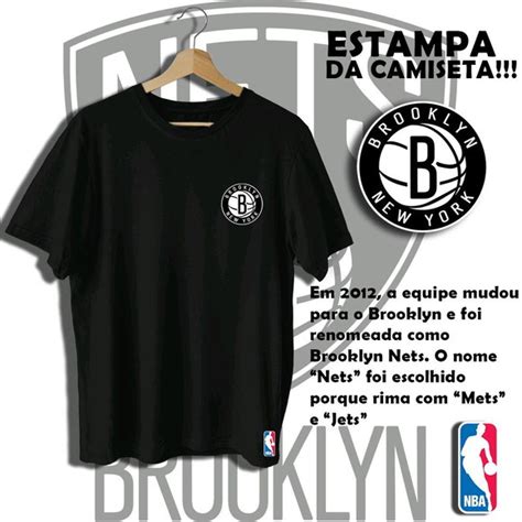 Camiseta Nba Brooklyn Nets Basquete Torcedor Personalizada Elo7