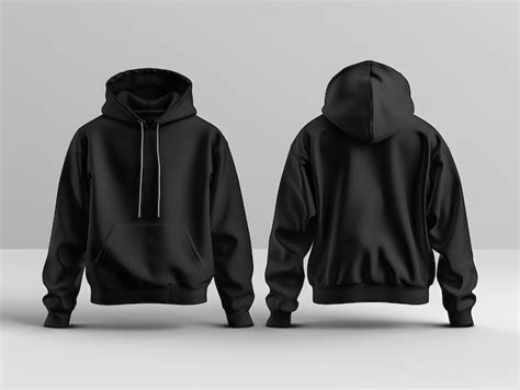 Blank Black Hoodie Mockup Premium Ai Generated Image