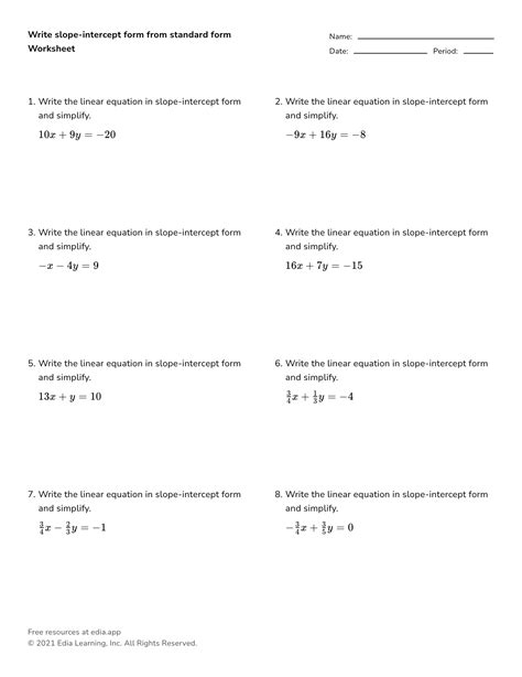 Edia | Free math homework in minutes - Worksheets Library