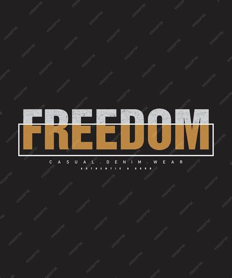 Premium Vector | Freedom typography t-shirt design print