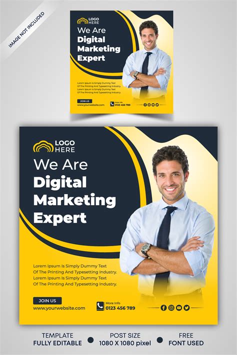 Creative Idea Digital Marketing Agency Social Media Post Template And