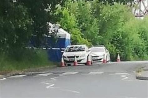 Crime Scene Tent Erected As Police Cordon Off Area Near Middlesbrough