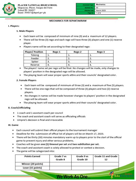 Mechanics For Sepak Takraw Pdf Team Sports Traditional Sports