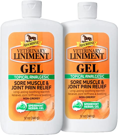 Absorbine Veterinary Liniment Gel Topical Menthol