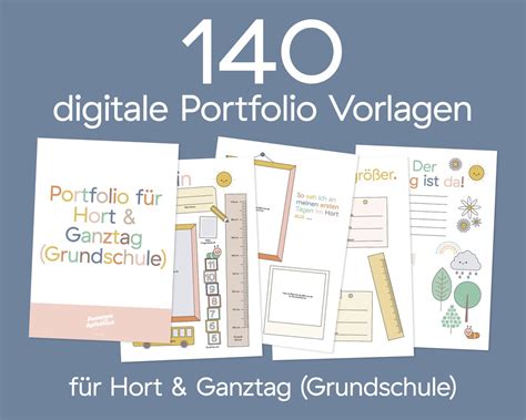 Digitale Portfolio Vorlagen Hort Ganztag Grundschule Dina Etsy De