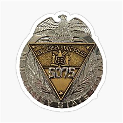 New Jersey State Police Badge Sticker For Sale By Lawrence Baird