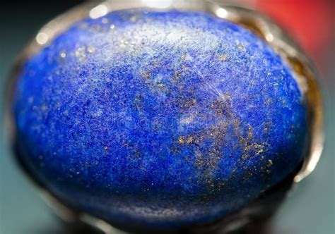 Closeup Of Lapis Lazuli Stone Making A Blue Abstract Background Stock