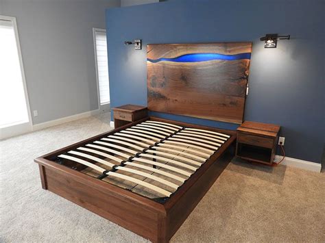 Live Edge Wood Epoxy Headboards Bed Frames For Sale Artofit