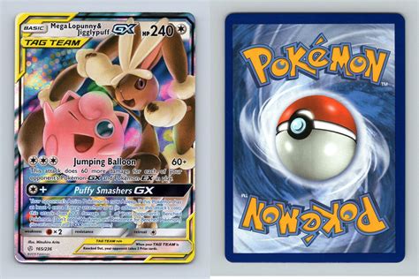 Mega Lopunny Jigglypuff Gx Cosmic Eclipse Ultra Rare Tag