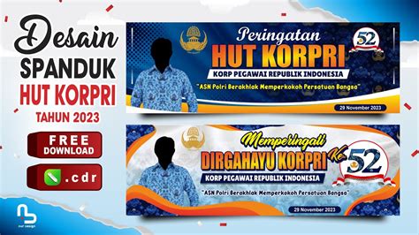 Desain Spanduk Hut Korpri Ke Tahun File Cdr Nurdesigns