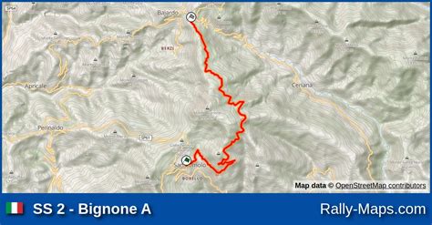 SS 2 Bignone A Stage Map Rallye Sanremo 1978 WRC Rally Maps