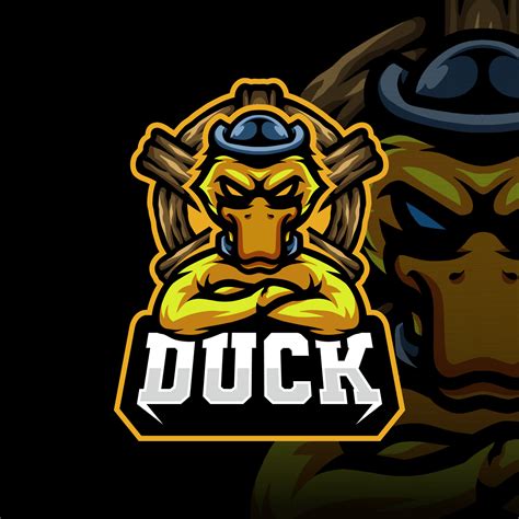 Mascot Of Duck Marine That Is Suitable For E Sport Gaming Logo Template