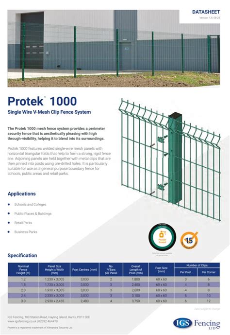 Protek 1000 Profiled Mesh Panel System IGS Fencing