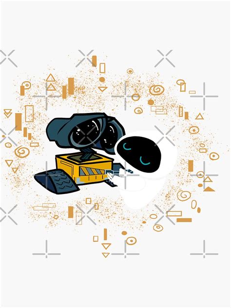 Wall E And Eve Kiss Sticker For Sale By Alwaysartdesign Redbubble