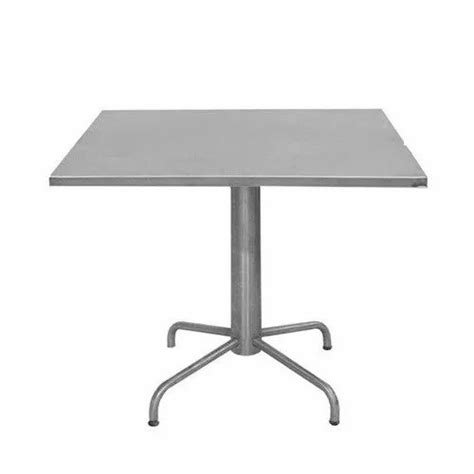 Polished Stainless Steel Square Table For Canteen Size 2x3 Ft At Rs