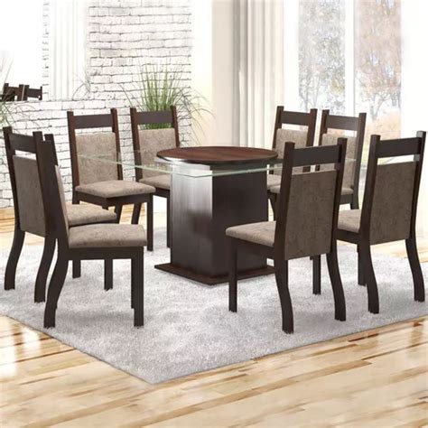 Mesa de living comedor rectangular estilo Moderno Viero Móveis 13263 de