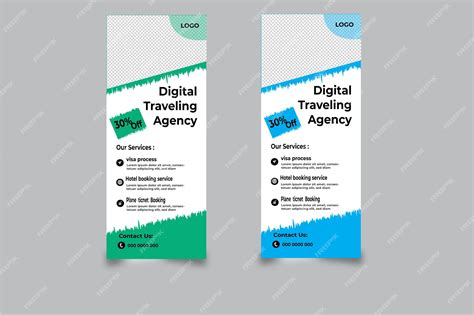 Premium Vector Vector Travel Agency Rollup Banner And Travel Agency