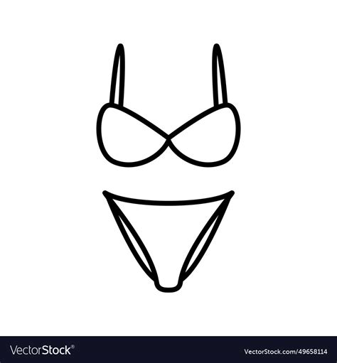 Women Bikini Line Logo Icon Image Royalty Free Vector Image
