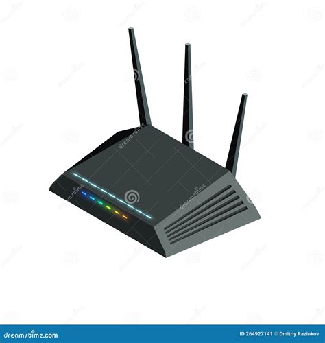 Wifi Router Vector Isometric Illustration Internet Network Device On