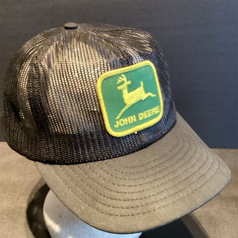 Louisville Mfg Co Accessories Vintage John Deere Patch Mesh Trucker Snapback Hat Made In