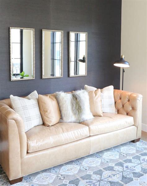 Group Of Three Mirrors Over Sofa If On A Wall Makes A Nice Simple