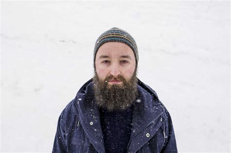 Hipster Enjoying The Outdoors Of Oregon In Winter Stock Photo