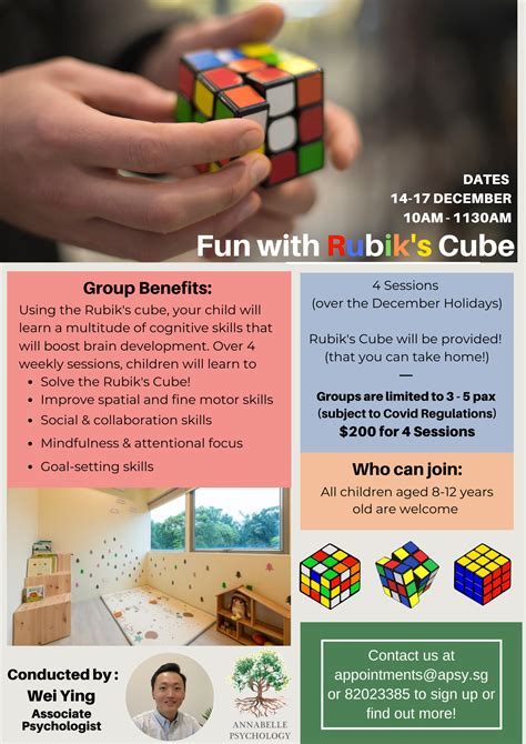 Fun With Rubiks Cube Annabelle Psychology Singapores Leading