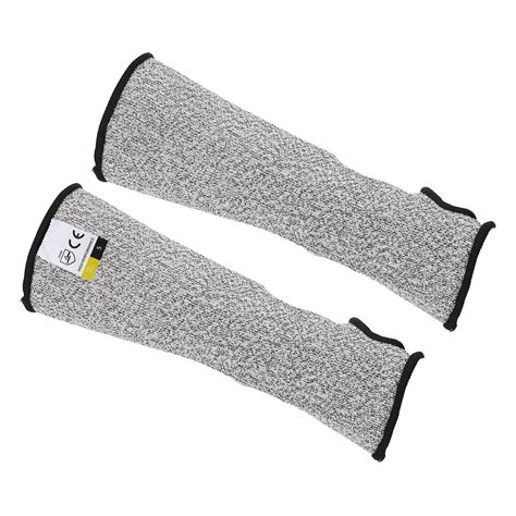 Uxcell 12 Level 5 Protection Cut Resistant Arm Sleeves Guard With Thumb Hole Grey 1 Pair