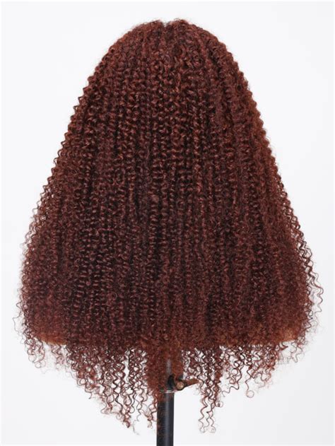 Unice Bye Bye Knots Wig 7x5 Glueless Lace Reddish Brown Kinky Curly