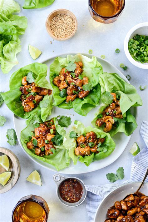 Simply Scratch Thai Cashew Chicken Lettuce Wraps Simply Scratch