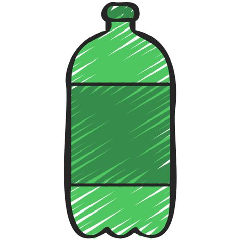 Soda Bottle Juicy Fish Sketchy Icon