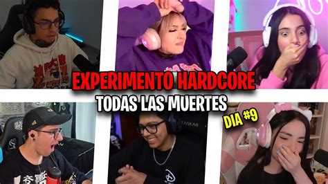 TODAS Las MUERTES EXPERIMENTO HARDCORE DIA 9 Daarick Marki Ari Ded