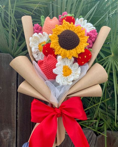 Strawberry Shortcake Bouquet Ramo De Ganchillo Girasol De