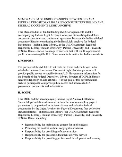 Free Memorandum Of Understanding Templates Word Templatelab