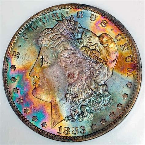 Rainbow Toned Morgan Dollar Too Beautiful To Keep Picture To Myself