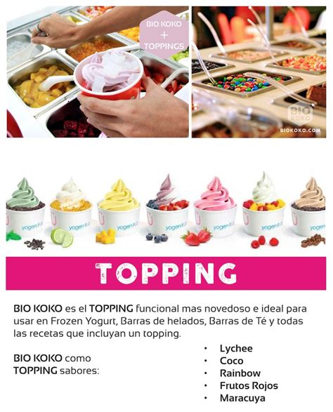 Topping Para Frozen Yogurt Y Helados Barras De Helado Natillas De