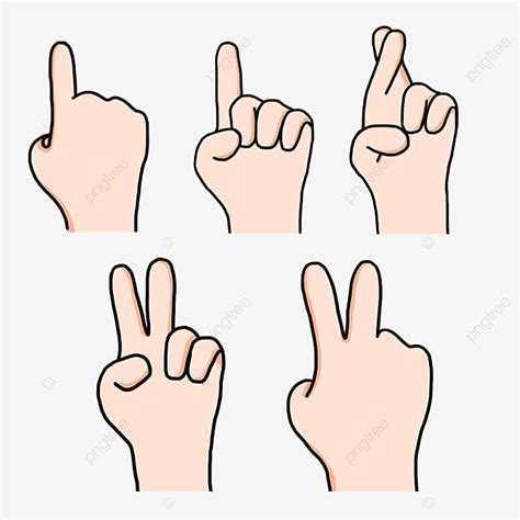 Gestures Clipart Transparent Background Cartoon Linear Simple Stroke