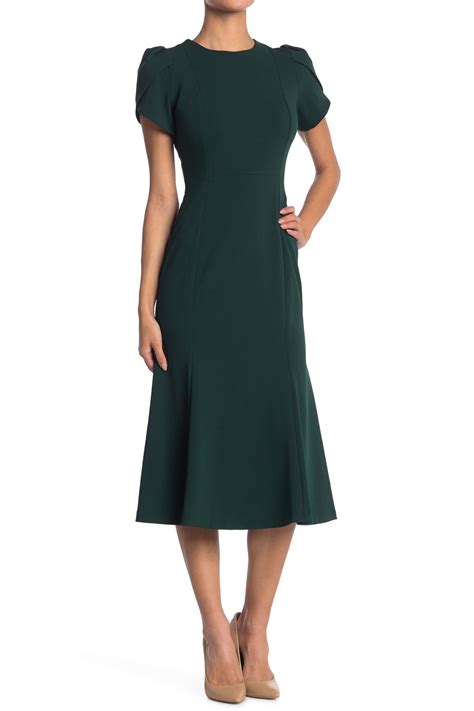 Calvin Klein Tulip Sleeve Midi Dress Hautelook