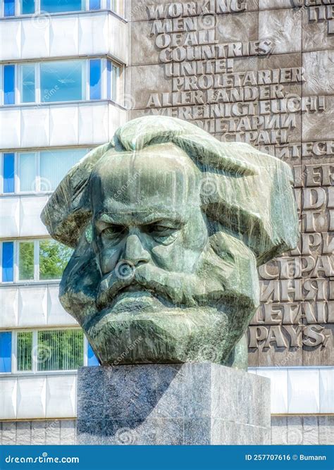 Karl Marx Monument `nischel` In Brueckenstrasse Chemnitz Germany