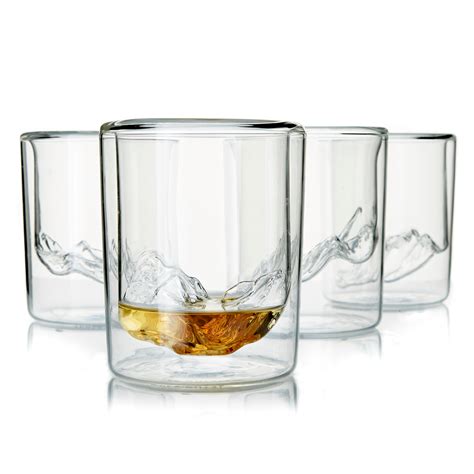 Huckberry Whiskey Peaks Iconic Mountain Bar Glasses Grand Teton By