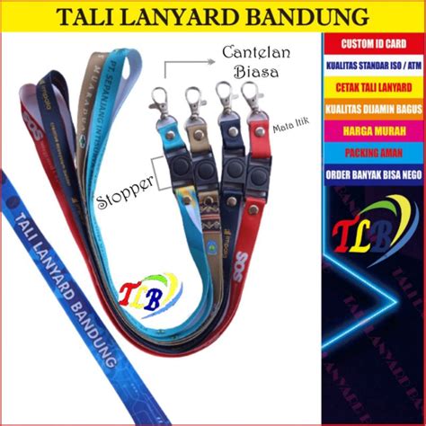 Jual Tali LANYARD Id Card Custome 1 5 Cm 2 Sisi Cetak Tali Lanyard Id