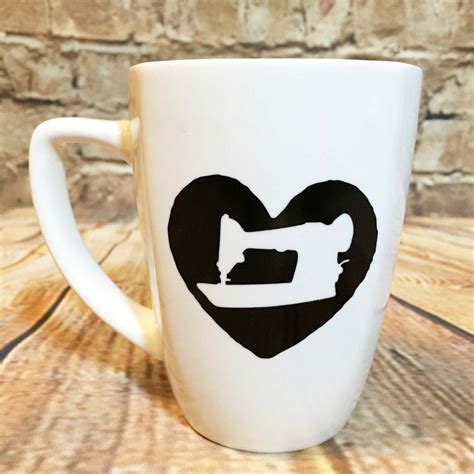 Vintage Sewing Machine Love Custom Coffee Mug Babyrozendesign Custom