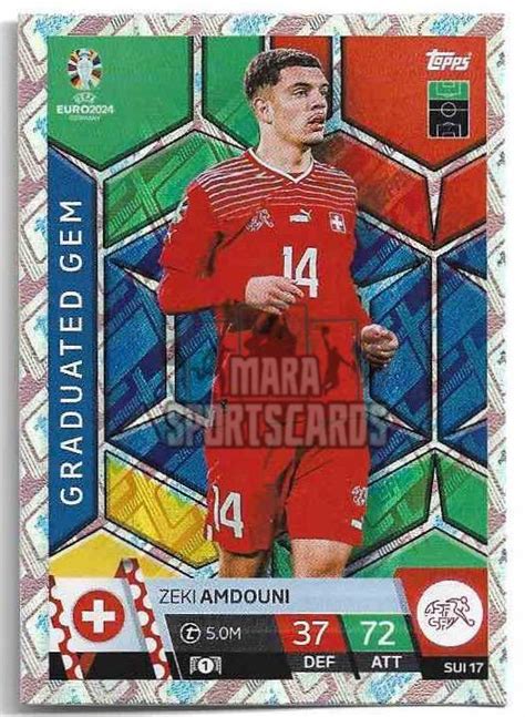 Topps Match Attax Holographic Graduated Gem Zeki Amdouni Euro