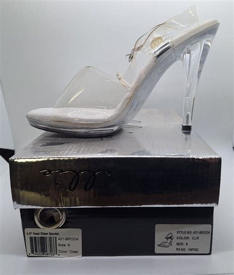 Ellie Clear Ankle Strap Peep Toe High Heel Adult Women Shoes 421 Brook