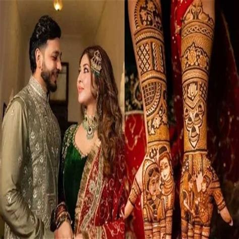 Sonarika Bhadoria Flaunts Shiv Parvati Mehendi Design At Her Nuptials